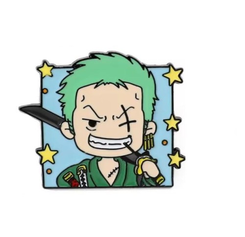 Przypinka emaliowana metalowa PIN Zoro Chibi One Piece