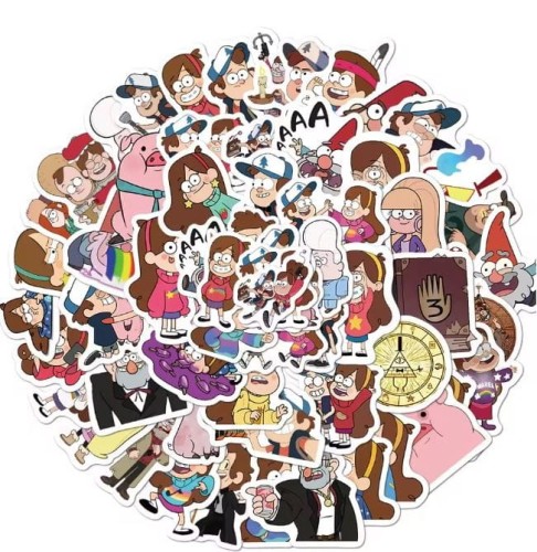 Naklejki winylowe Wlepy Gravity Falls 50 sztuk