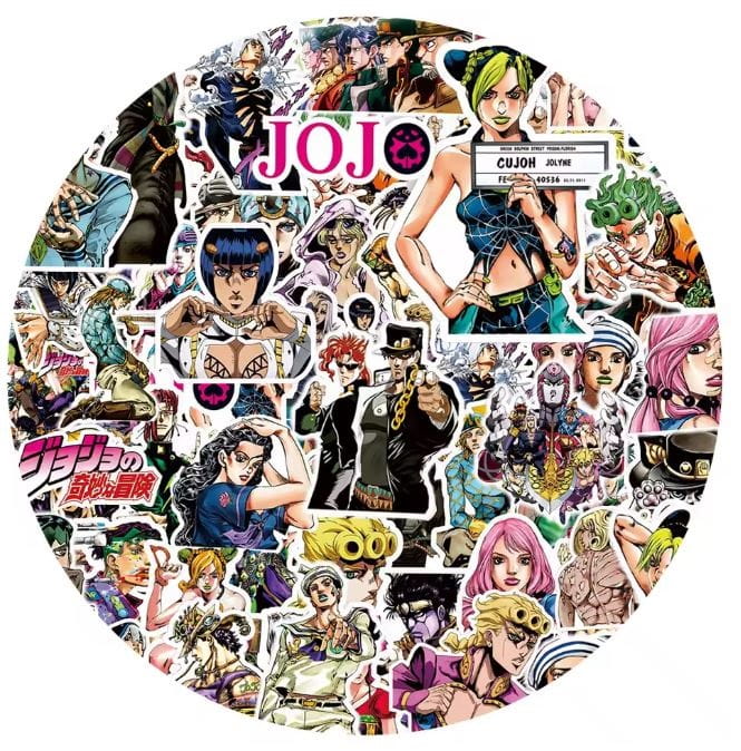 Naklejki winylowe Wlepy JoJo's Bizarre Adventure 80 sztuk