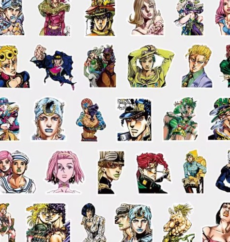 Naklejki winylowe Wlepy JoJo's Bizarre Adventure 80 sztuk
