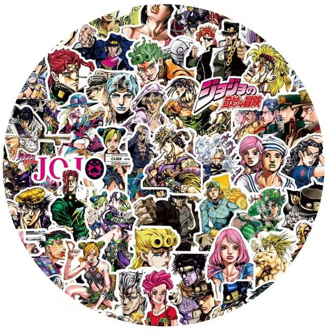 Naklejki winylowe Wlepy JoJo's Bizarre Adventure 80 sztuk