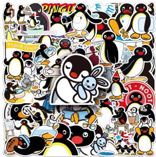 Naklejki winylowe Wlepy Pingu Pinga pingwin 50 sztuk