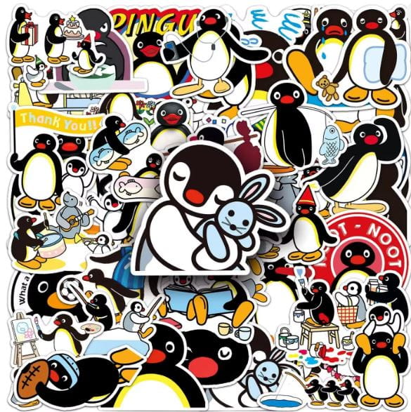 Naklejki winylowe Wlepy Pingu Pinga pingwin 50 sztuk