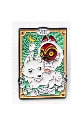 Przypinka emaliowana metalowa PIN Tarot Studio Ghibli Mononoke