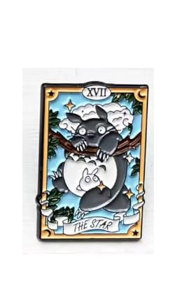 Przypinka emaliowana metalowa PIN Tarot Studio Ghibli Totoro Gwiazda