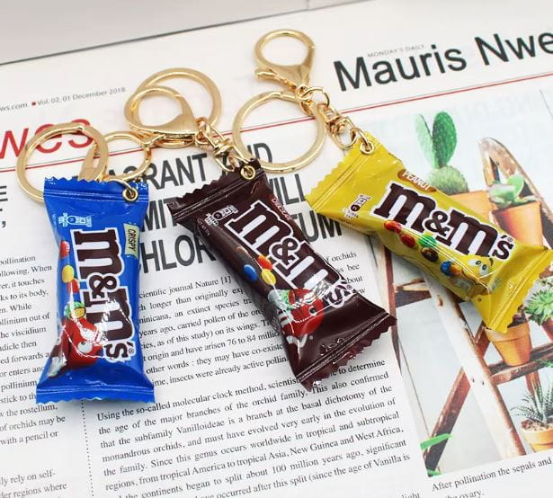 Brelok Mini  M&amp;M's Draże Czekoladowe Orzechowe Niebieskie