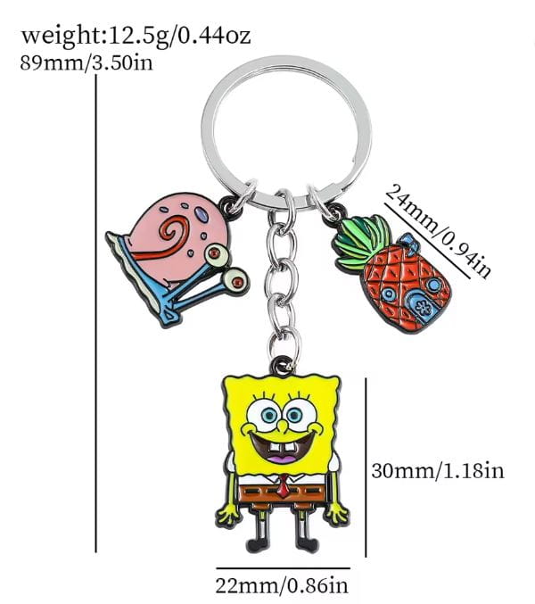 Brelok Sponge Bob Ślimak Gary Ananasowy Domek Kreskówka