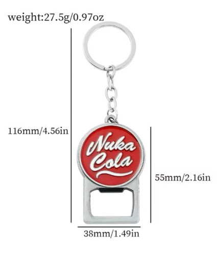 Brelok metalowy Nuka Cola Fallout Otwieracz do butelek