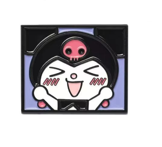 Przypinka emaliowana metalowa PIN radosna Kuromi Hello Kitty