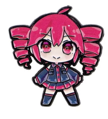 Przypinka emaliowana metalowa PIN Kasane Teto Vocaloid Chibi ver. 2