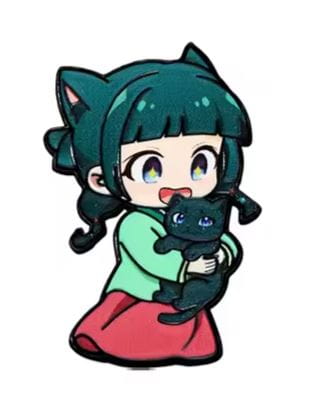 Przypinka emaliowana metalowa PIN Maomao Chibi ver. Zapiski Zielarki