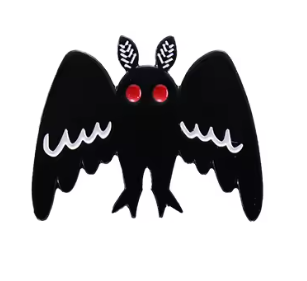 Przypinka emaliowana metalowa PIN Czarna Ćma Moth Motyl Nocy Ver. I