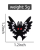Przypinka emaliowana metalowa PIN Czarna Ćma Moth Motyl Nocy Ver. III