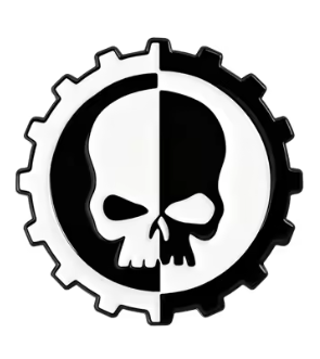 Przypinka emaliowana metalowa PIN Adeptus Mechanicus Warhammer Czaszka