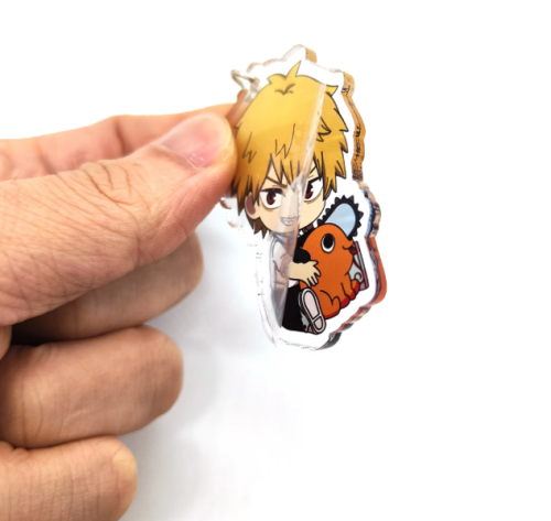 Brelok akrylowy Himeno z małym Akim Chainsaw Man 5cm
