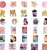 Naklejki winylowe Wlepy Sailor Moon Czarodziejka z Księżyca 60 sztuk