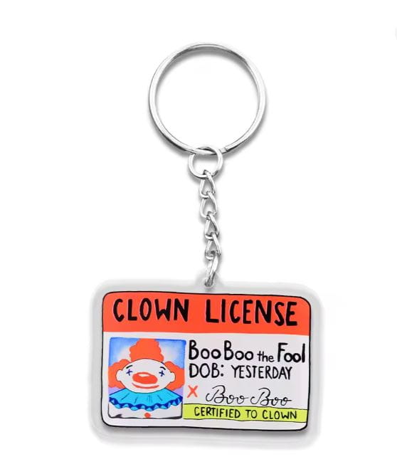 Brelok akrylowy Licencja Klauna Clown License Żart 8,5cm