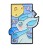 Przypinka emaliowana metalowa PIN Glaceon lodowa ewolucja Pokemon
