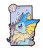 Przypinka emaliowana metalowa PIN Vaporeon wodna ewolucja Pokemon