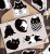 Naklejki winylowe Wlepy Szczęśliwy czarny kotek 50 sztuk Stickerbomb