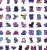 Naklejki winylowe Wlepy Neonowe zwierzaki zwierzęta 50 sztuk Stickerbomb