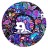 Naklejki winylowe Wlepy Neonowe zwierzaki zwierzęta 50 sztuk Stickerbomb