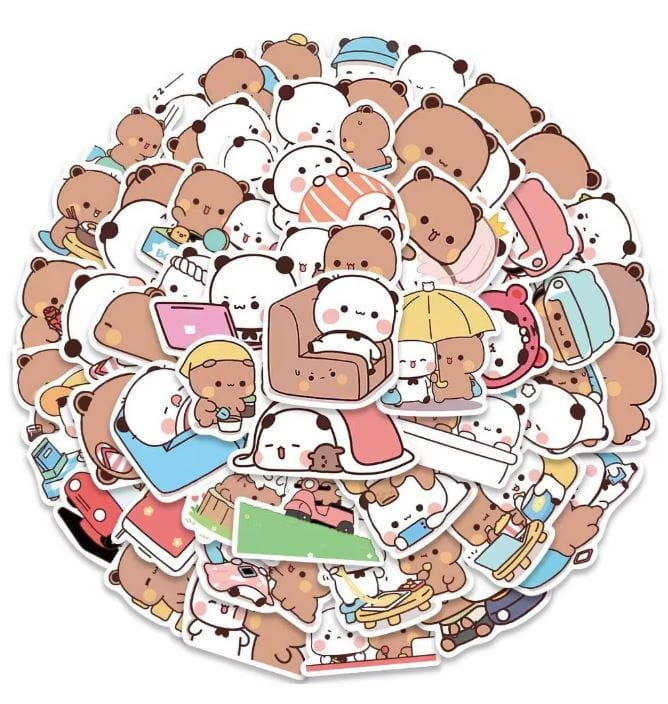 Naklejki winylowe Wlepy Bubu i Dudu 50 sztuk Stickerbomb