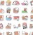 Naklejki winylowe Wlepy Bubu i Dudu 50 sztuk Stickerbomb