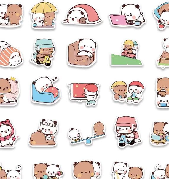 Naklejki winylowe Wlepy Bubu i Dudu 50 sztuk Stickerbomb