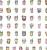 Naklejki winylowe Wlepy Bubble Tea Boba Shake 50 sztuk Stickerbomb