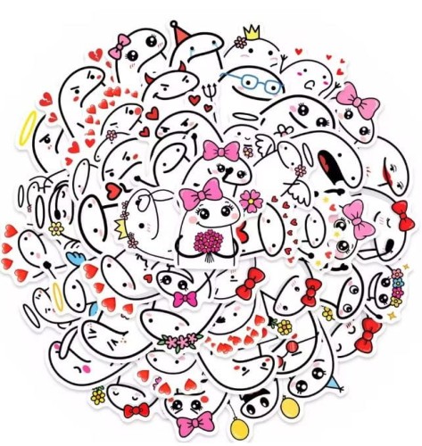 Naklejki winylowe Wlepy Flork of Cows 50 sztuk Stickerbomb