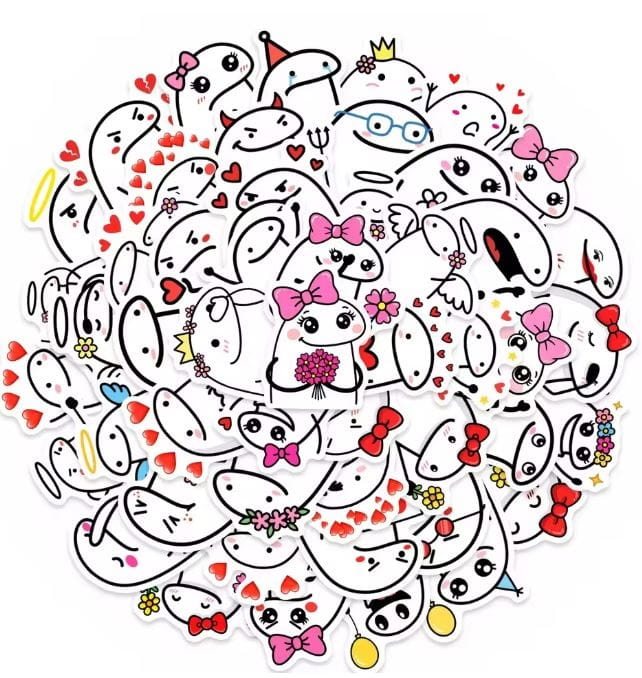 Naklejki winylowe Wlepy Flork of Cows 50 sztuk Stickerbomb
