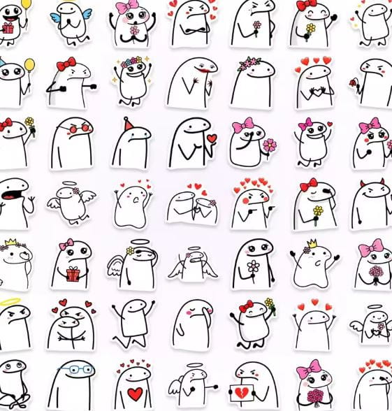 Naklejki winylowe Wlepy Flork of Cows 50 sztuk Stickerbomb
