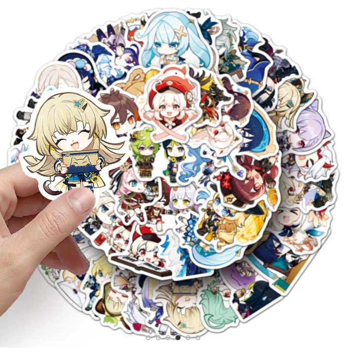 Naklejki winylowe Genshin Impact Paimon 50 sztuk STICKERBOMB