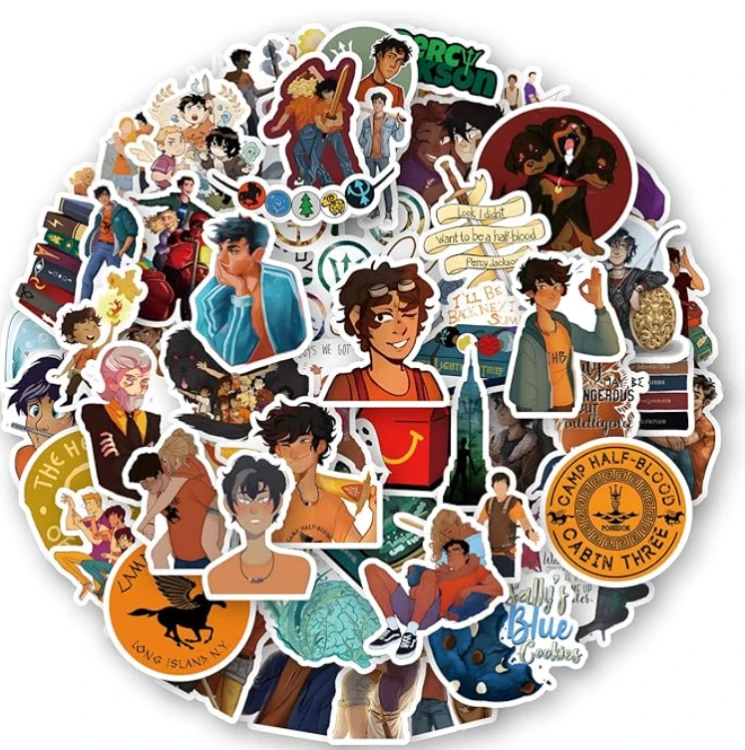 Naklejki winylowe Wlepy Percy Jackson Herosi MIX 60 szt STICKERBOMB