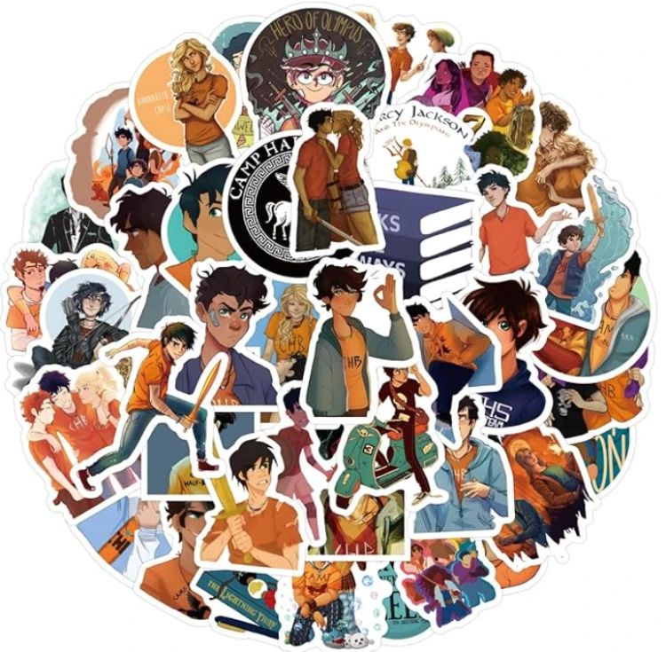 Naklejki winylowe Wlepy Percy Jackson Herosi MIX 60 szt STICKERBOMB