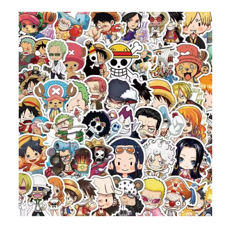 Naklejki winylowe Wlepy One Piece Anime Manga Luffy 50 szt STICKERBOMB