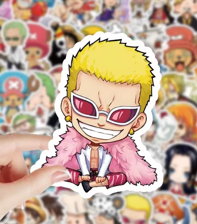 Naklejki winylowe Wlepy One Piece Anime Manga Luffy 50 szt STICKERBOMB
