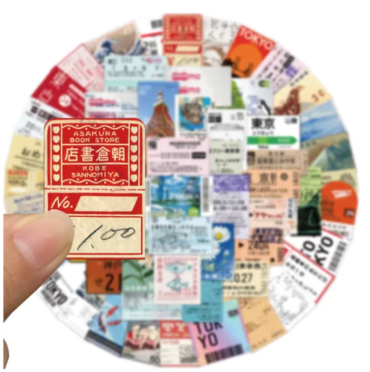 Naklejki Wlepy Bilety Tokio Japonia 60 szt STICKERBOMB