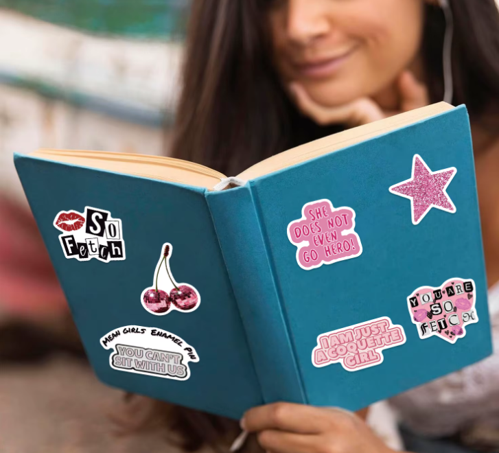 Naklejki winylowe Wlepy Różowe Lata 2000 50 szt STICKERBOMB