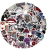Naklejki winylowe Wlepy Ciemne Dark Aesthetic 50 szt STICKERBOMB