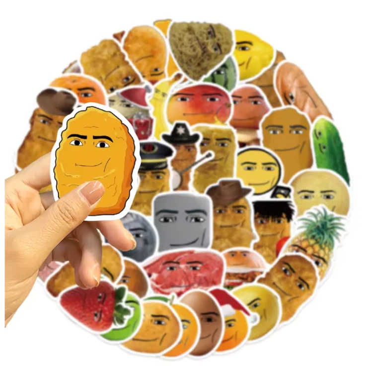 Naklejki winylowe Wlepy Roblox Faces Winning Smile 50 szt STICKERBOMB