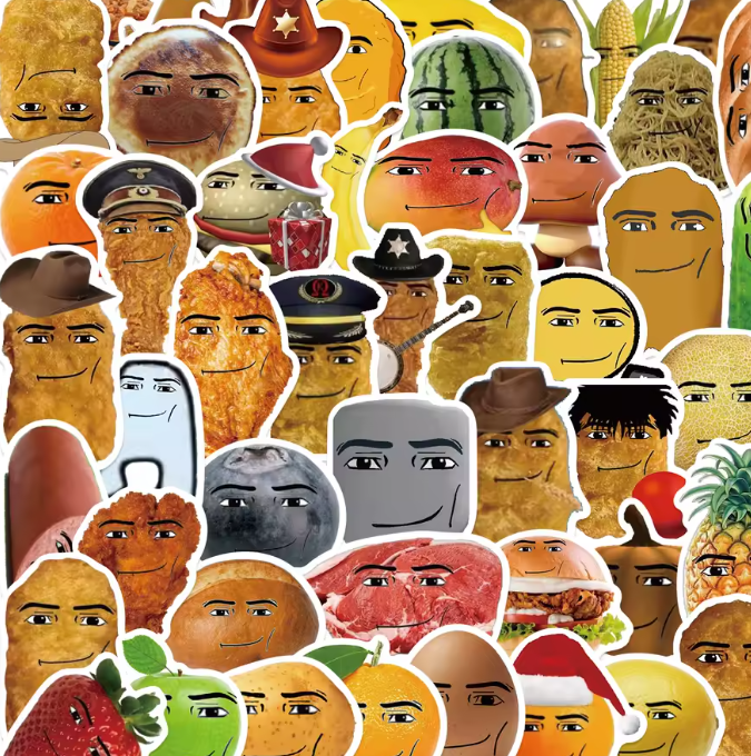 Naklejki winylowe Wlepy Roblox Faces Winning Smile 50 szt STICKERBOMB