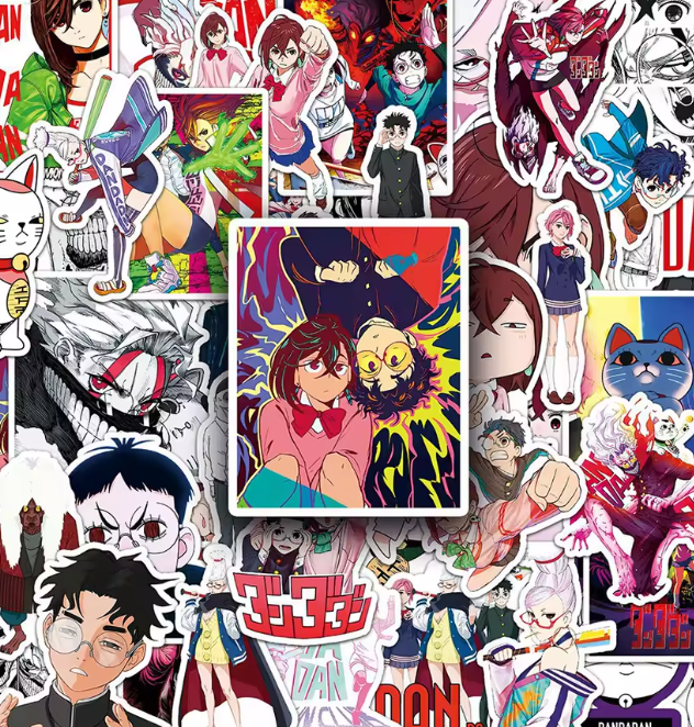 Naklejki winylowe Wlepy Dandadan Turbo Granny 50 szt STICKERBOMB