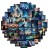 Naklejki winylowe Wlepy Gwiaździsta Noc Zwierzęta 50 szt STICKERBOMB
