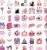 Naklejki winylowe Wlepy Różowe Halloween Duchy Dynie 50szt STICKERBOMB