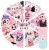 Naklejki winylowe Wlepy Różowe Halloween Duchy Dynie 50szt STICKERBOMB