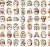 Naklejki winylowe Wlepy Kreskówkowe Jeże Jeżyki 50 szt STICKERBOMB