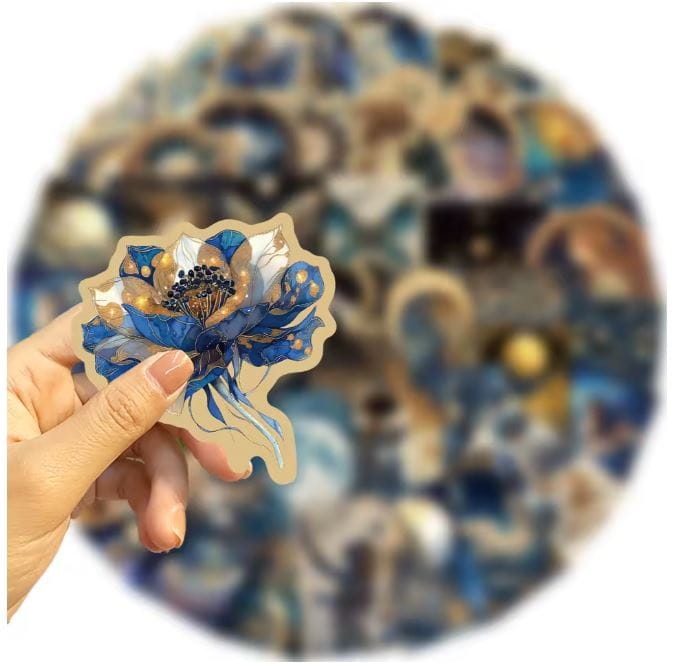 Naklejki winylowe Wlepy Mistyczne Astronomia Kosmos 50 szt STICKERBOMB