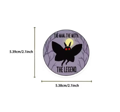 Naklejki winylowe Wlepy Kreskówkowe Ćmy Mothman 50 szt STICKERBOMB